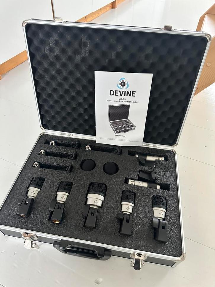Microfoon set drum Devine - kit drumstelmicrofoon set, Muziek en Instrumenten, Microfoons, Nieuw, Instrumentmicrofoon, Ophalen