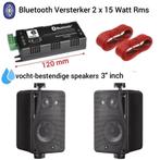 Bluetooth achtergrond muziek systeem 2x 3 inch Zwart [B416BK, Nieuw, Overige merken, Front, Rear of Stereo speakers, Ophalen of Verzenden