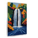Waterval in Henri Matisse stijl canvas 60x90cm - 18mm., Nieuw, Verzenden