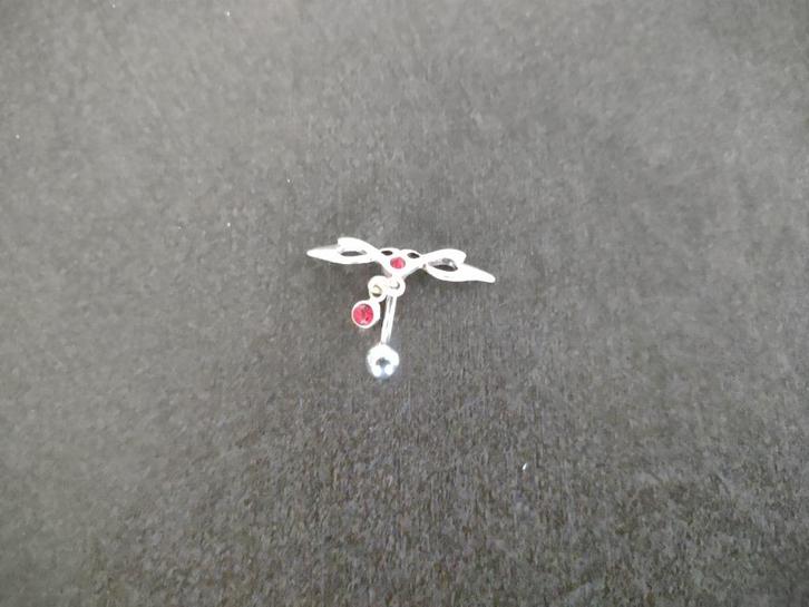 Twee navelsieraden (zie foto’s & omschrijving), Handtassen en Accessoires, Piercings, Navelpiercing, Staal, Ophalen