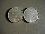 2 zilveren munten België 500 fr 1980 50 gr, Postzegels en Munten, Munten | België, Ophalen of Verzenden, Zilver, Zilver