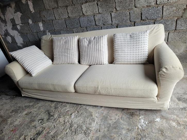 Zetels, Huis en Inrichting, Zetels | Zetels, Gebruikt, Rechte bank, Tweepersoons, 200 tot 250 cm, 75 tot 100 cm, Stof, Ophalen