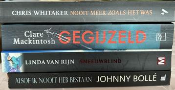 Pakket van 4 recente thrillers voor 15 euro