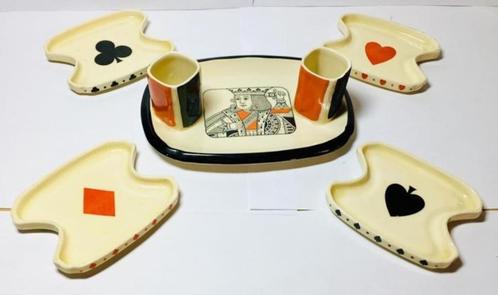 Royal Doulton England art deco bridge set 1933, Antiek en Kunst, Antiek | Keramiek en Aardewerk, Verzenden