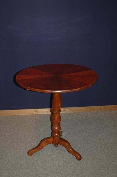 Mahoniehouten voetstuktafel met inklapbare plank, Antiek en Kunst, Antiek | Meubels | Tafels, Ophalen