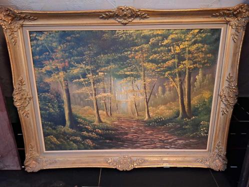 Olieverf schilderij bos, Antiek en Kunst, Kunst | Schilderijen | Klassiek, Ophalen