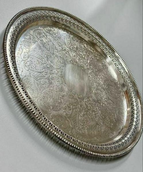 Barker Ellis England Silverplate verzilverd antiek Dienblad, Antiek en Kunst, Antiek | Servies los, Ophalen of Verzenden