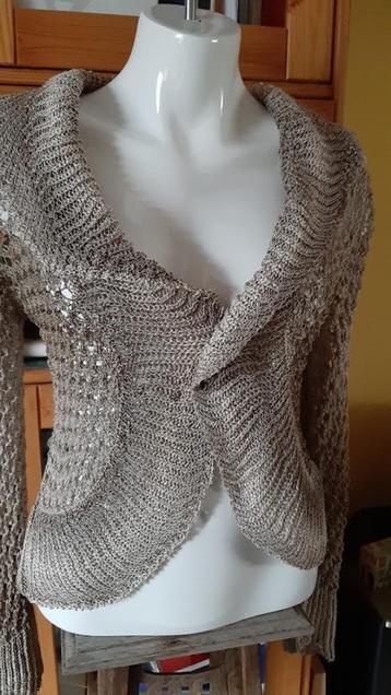 Leuk speciaal vestje brons ajour xs nieuw gilet beschikbaar voor biedingen