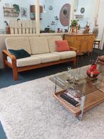 Vintage Deens design drie-zits bank teak 70s, Huis en Inrichting, Ophalen, Gebruikt, Vintage