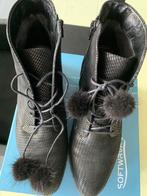 Lederen damesschoenen softwaves, Kleding | Dames, Schoenen, Zwart, Lage of Enkellaarzen, Ophalen of Verzenden, Zo goed als nieuw