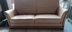 3 places en cuir avec acajou, Maison & Meubles, Enlèvement