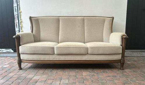 Vintage 3-zits zetel – Louis XVI-stijl – Zeer comfortabel, Huis en Inrichting, Zetels | Zetels, Gebruikt, Rechte bank, Driepersoons