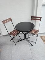 Rond tafeltje met 2 tuin stoelen, Tuin en Terras, Tuinsets en Loungesets, Gebruikt, Ophalen