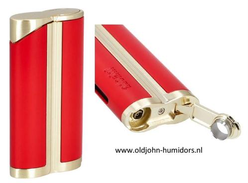 SAS26 ADORINI  SIGAARAANSTEKER  JETFLAME RED/GOLD + BOOR, Verzamelen, Rookartikelen, Aanstekers en Luciferdoosjes, Nieuw, Aansteker