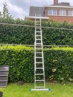 Uitschuifbare ladder 3x9 treden in aluminium, Doe-het-zelf en Bouw, Ladder, Ophalen of Verzenden, Zo goed als nieuw