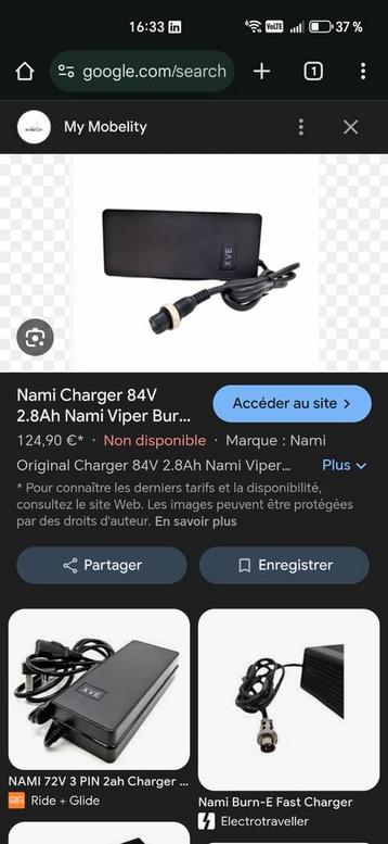 2 x NAMI BURN E VIPER 3-polige oplader  beschikbaar voor biedingen