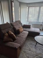 Canapé d'angle Taupe-Cognac, Maison & Meubles, Canapés | Salons, 75 à 100 cm, Banc d'angle, Quatre personnes ou plus, 150 à 200 cm