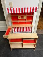Houten speelgoedwinkel met kassa en benodigdheden, Ophalen, Zo goed als nieuw