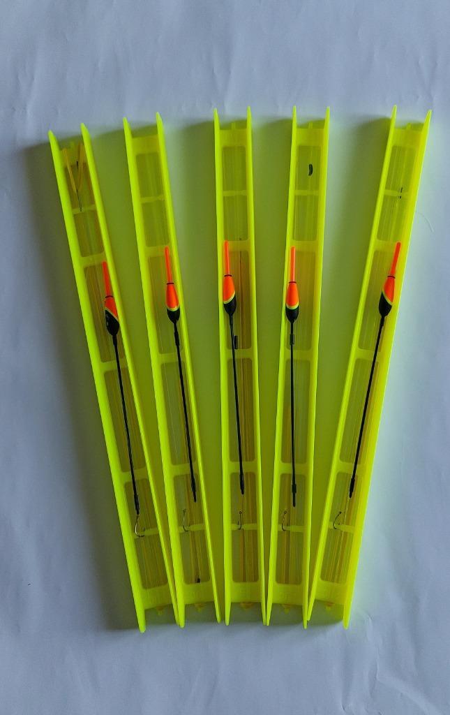 5 identieke en zelfgemaakte vislijntjes set 23, Watersport en Boten, Hengelsport | Algemeen, Nieuw, Vaste hengel, Ophalen of Verzenden