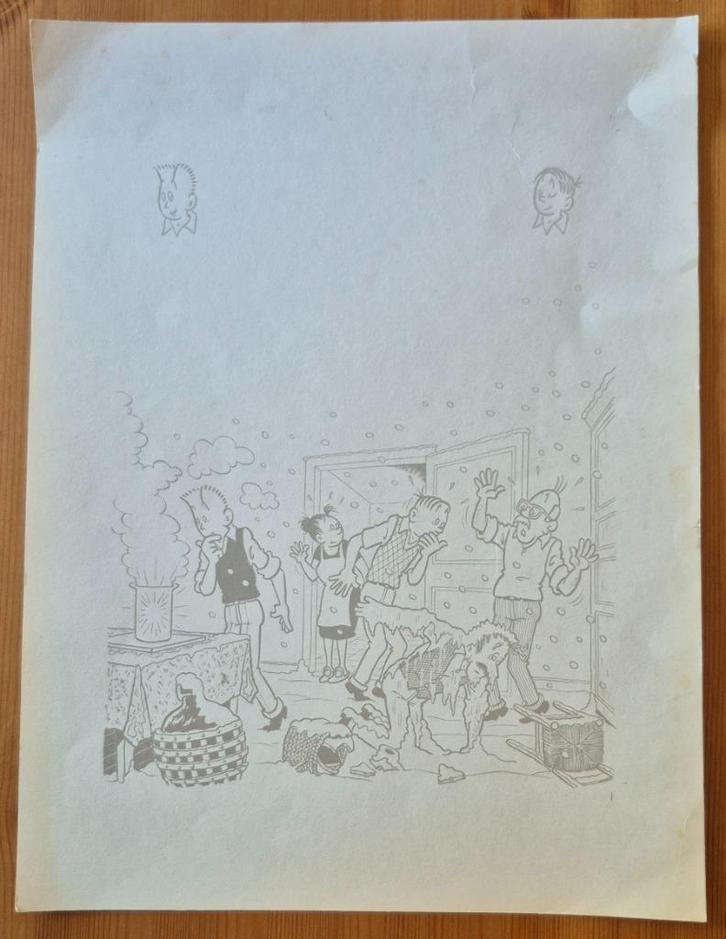 Piet Pienter blauwdruk Atoombrandstof Warwinkelarium Pom, Verzamelen, Stripfiguren, Zo goed als nieuw, Overige typen, Overige figuren