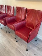 6 montis chaplin stoelen/ eetkamerstoelen, Ophalen, Leer, Zo goed als nieuw, Vijf, Zes of meer stoelen