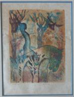 ANDRE GOEZU / AUBE / KLEURLITHO / 59x48cm / KADER / SIG, Ophalen of Verzenden
