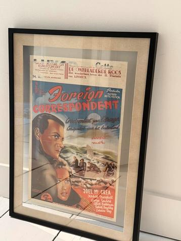 Originele affiche Foreign Correspondent (1940) – A.Hitchcock beschikbaar voor biedingen