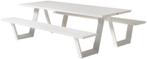 TABLE PIC-NIC 8 PERS ALUMINIUM BLANC MARQUE SÉVILLE., Tuin en Terras, Tuinbanken, Ophalen of Verzenden, Aluminium