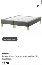 Ikea bed tweepersoons grijs met lattenbodem, Ophalen, Zo goed als nieuw, Tweepersoons, Grijs