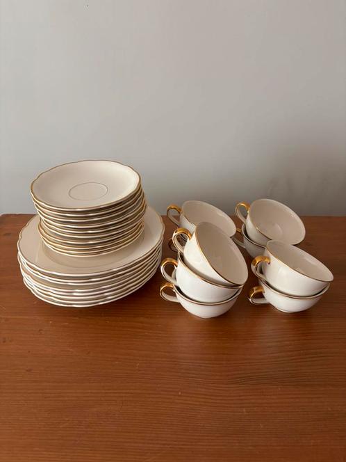 Service café/dessert Villeroy Boch modele Rhone année 50-60, Huis en Inrichting, Keuken | Servies, Gebruikt, Kop(pen) en/of Schotel(s)