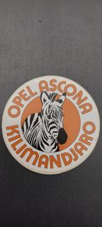 Sticker autocollant rallye Opel Ascona Kilimandjaro vintage, Gebruikt, Ophalen of Verzenden