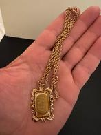 18k gouden halsketting, Handtassen en Accessoires, Kettingen, Ophalen, Met hanger, Zo goed als nieuw, Goud