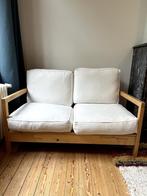 Witte inklapbare sofa, Huis en Inrichting, Zetels | Zetels, Ophalen, Hout, Tweepersoons, 75 tot 100 cm