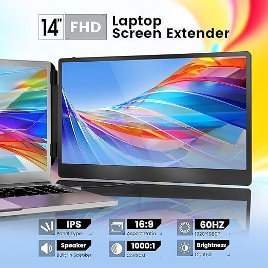 Laptop Monitor | 14 inch | GRATIS LEVERING, Neuf, HDMI, IPS, -