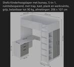 Slaapkamer met hoogslaper, bureau, kleerkast en boekenrek, Ophalen