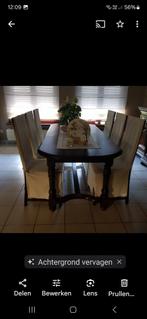 Eiken eetkamertafel + 6 stoelen. ., Huis en Inrichting, Tafels | Eettafels, Ophalen, Zo goed als nieuw
