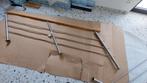 Trapleuning 245 cm in inox met houten handgreep, Ophalen, Zo goed als nieuw