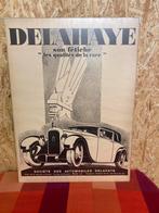Affiche publicitaire ancienne Delahaye, Enlèvement, Comme neuf