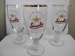 Belgisch Congo 3 glas bier SIMBA Brouwerijen van Katanga, Ophalen of Verzenden, Gebruikt, Glas of Glazen, Overige merken