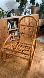 Rocking chair en rotin, Ophalen of Verzenden, Gebruikt