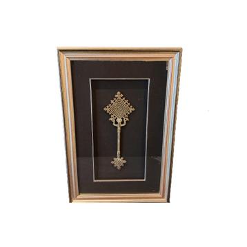 Grote Ethiopische Koptisch Zegenkruis in Kader beschikbaar voor biedingen