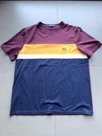 T-Shirt Fred Perry Bordeaux/geel/blauw XL, Comme neuf, Bleu, Taille 56/58 (XL), Enlèvement ou Envoi