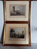 Paar oude Engelse gravures door J.Shury 1835 Mechelen, Antiek en Kunst, Kunst | Etsen en Gravures, Ophalen of Verzenden