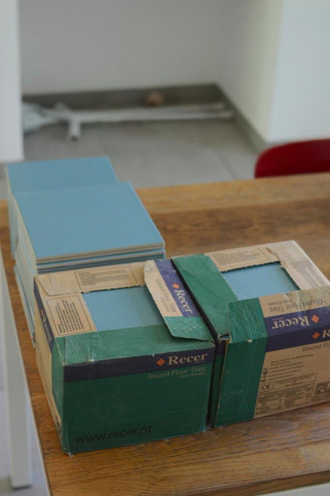 90 20x20cm blauwe tegels (Recer / Portugees), Doe-het-zelf en Bouw, Tegels, Zo goed als nieuw, Wandtegels, 20 tot 40 cm, 20 tot 40 cm