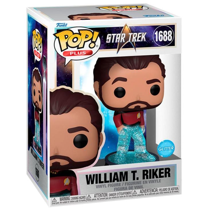 FunkoPOP StarTrek- William T.Riker in Mid-Beam Glitter(1688), Verzamelen, Poppetjes en Figuurtjes, Nieuw, Ophalen of Verzenden