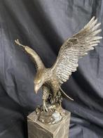 Bronzen zeearend met vis Burnett/stempel zuiver fraai brons, Enlèvement ou Envoi
