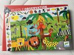 Puzzle Djeco observation « La jungle » - 35 pcs - 3+, Ophalen, 10 tot 50 stukjes, Zo goed als nieuw, 2 tot 4 jaar