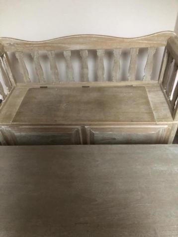 Te koop Massief zitbank + salontafel !!! beschikbaar voor biedingen