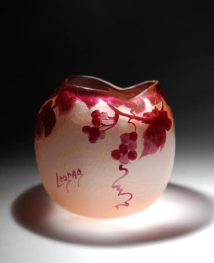 Legras - Vaas Monaco - Serie 'Rubis'., Antiquités & Art, Antiquités | Verre & Cristal, Enlèvement ou Envoi