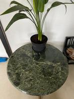 Marmeren salontafel, Huis en Inrichting, Tafels | Salontafels, Ophalen, Overige materialen, 50 tot 100 cm, Rond